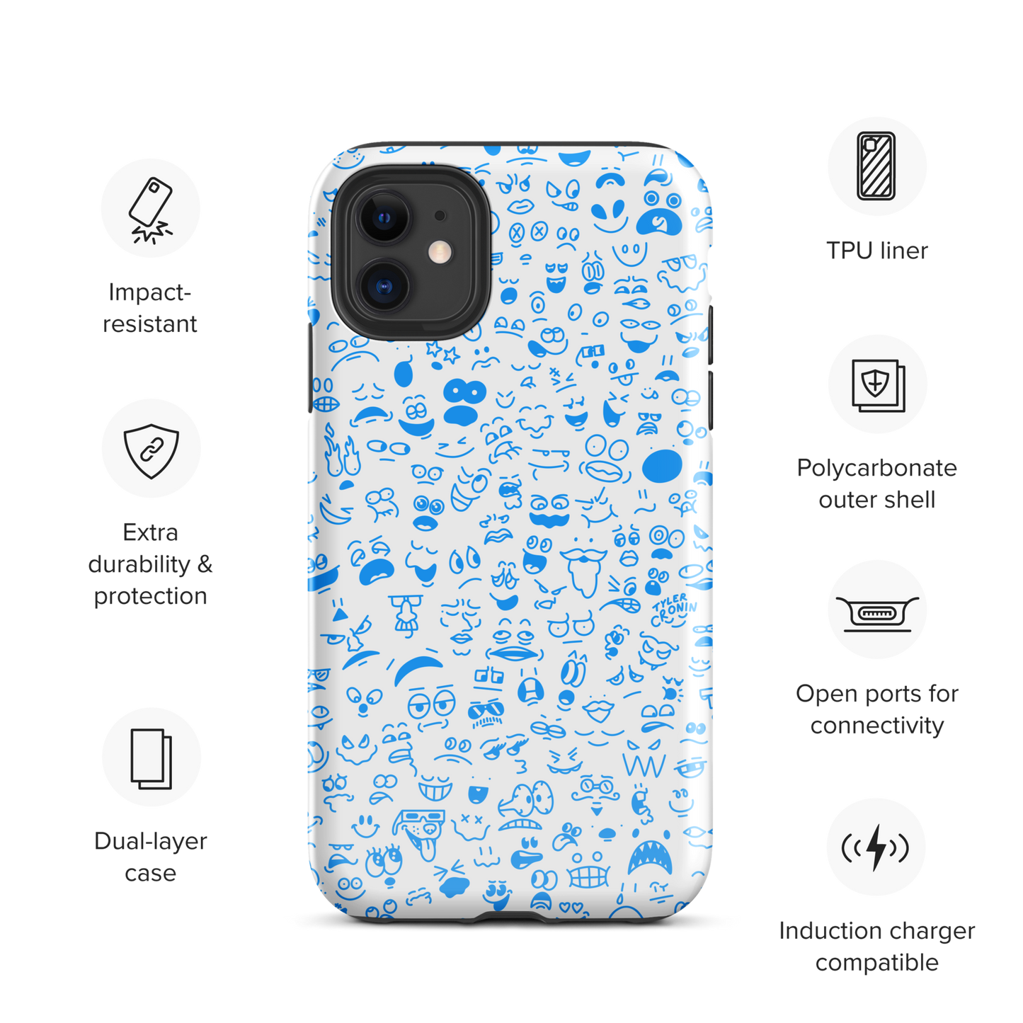 Crowded Mind iPhone Case—Bloo