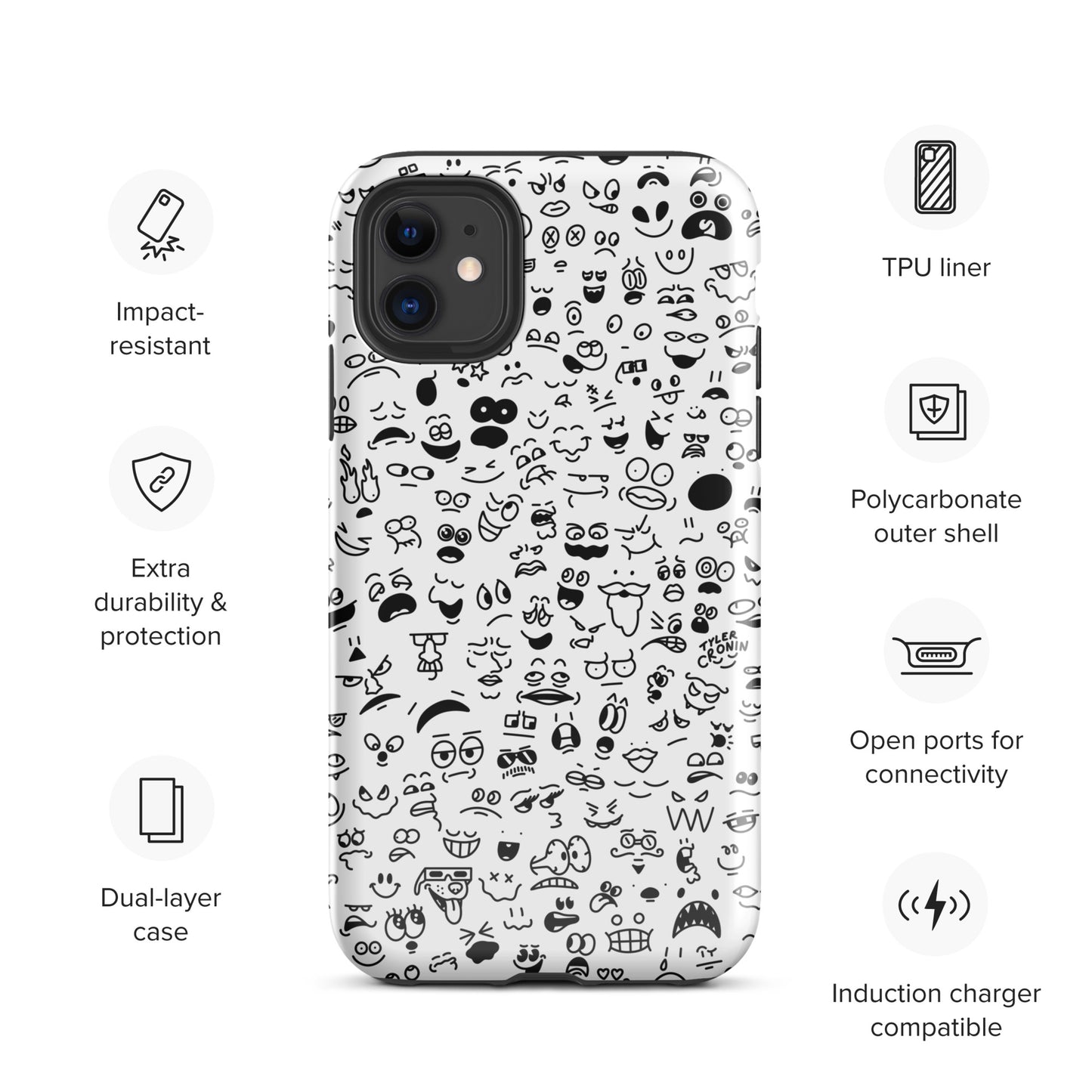 Classic Crowded Mind iPhone Case