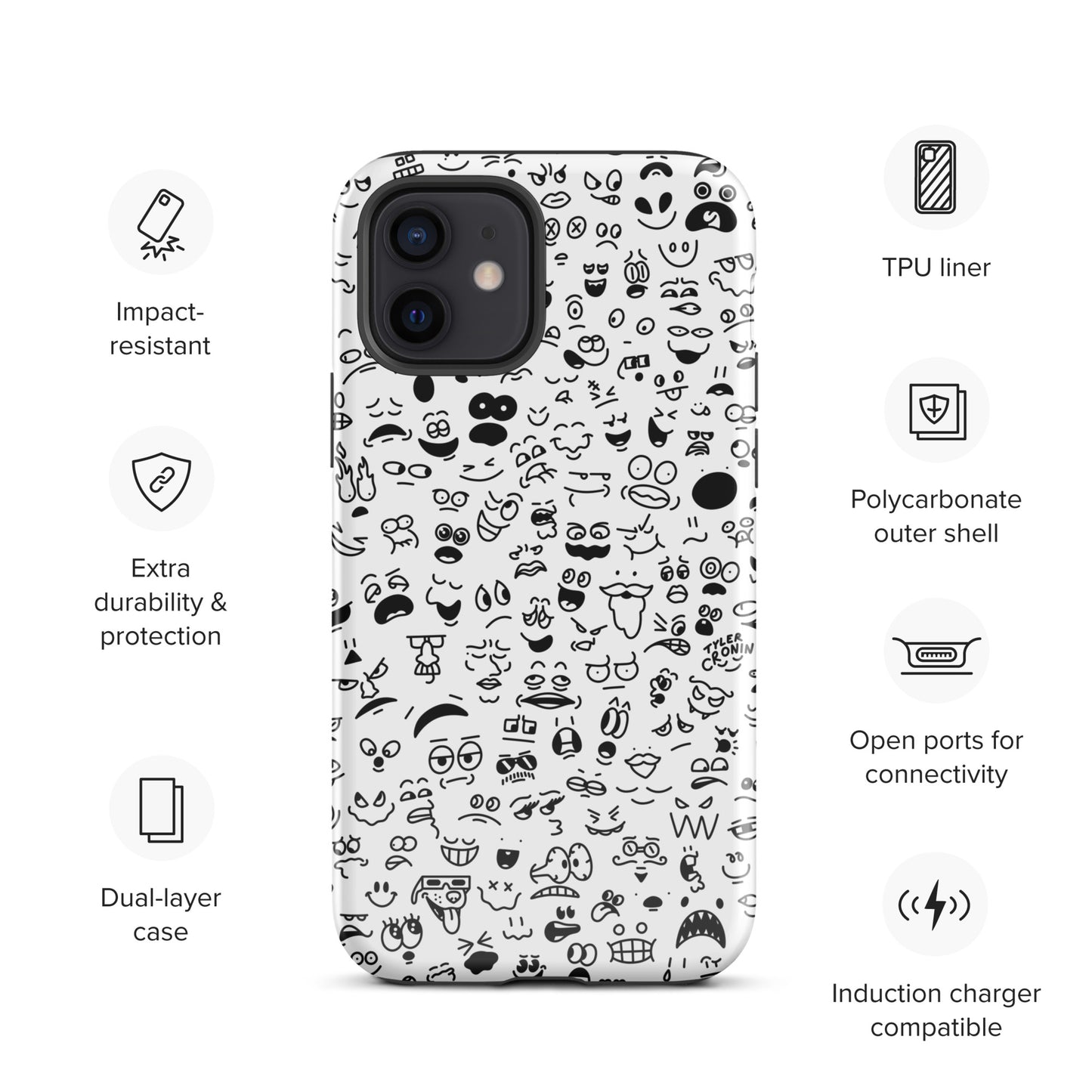 Classic Crowded Mind iPhone Case