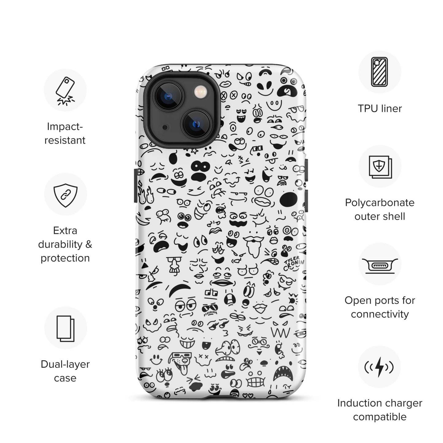 Classic Crowded Mind iPhone Case