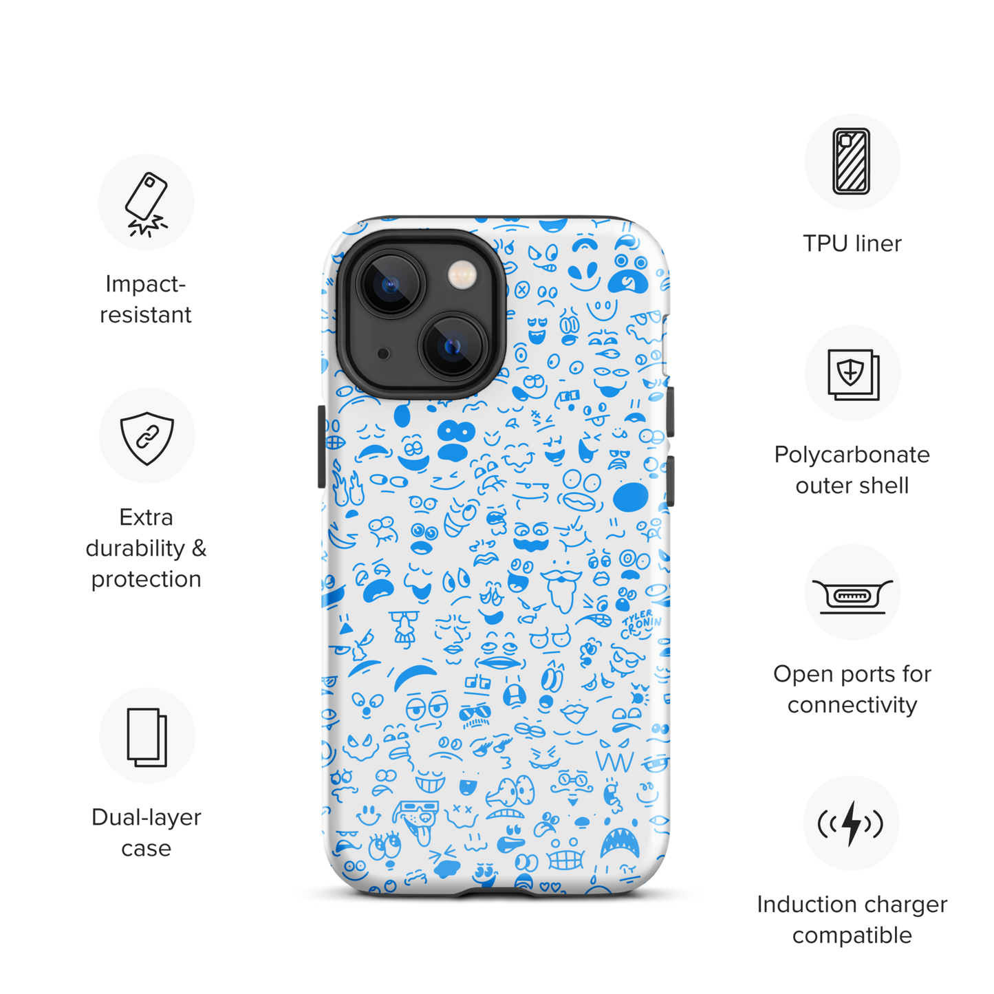 Crowded Mind iPhone Case—Bloo