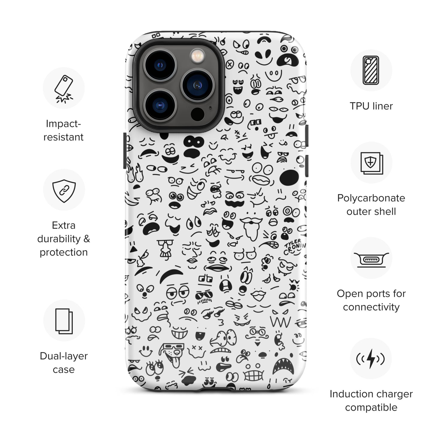 Classic Crowded Mind iPhone Case