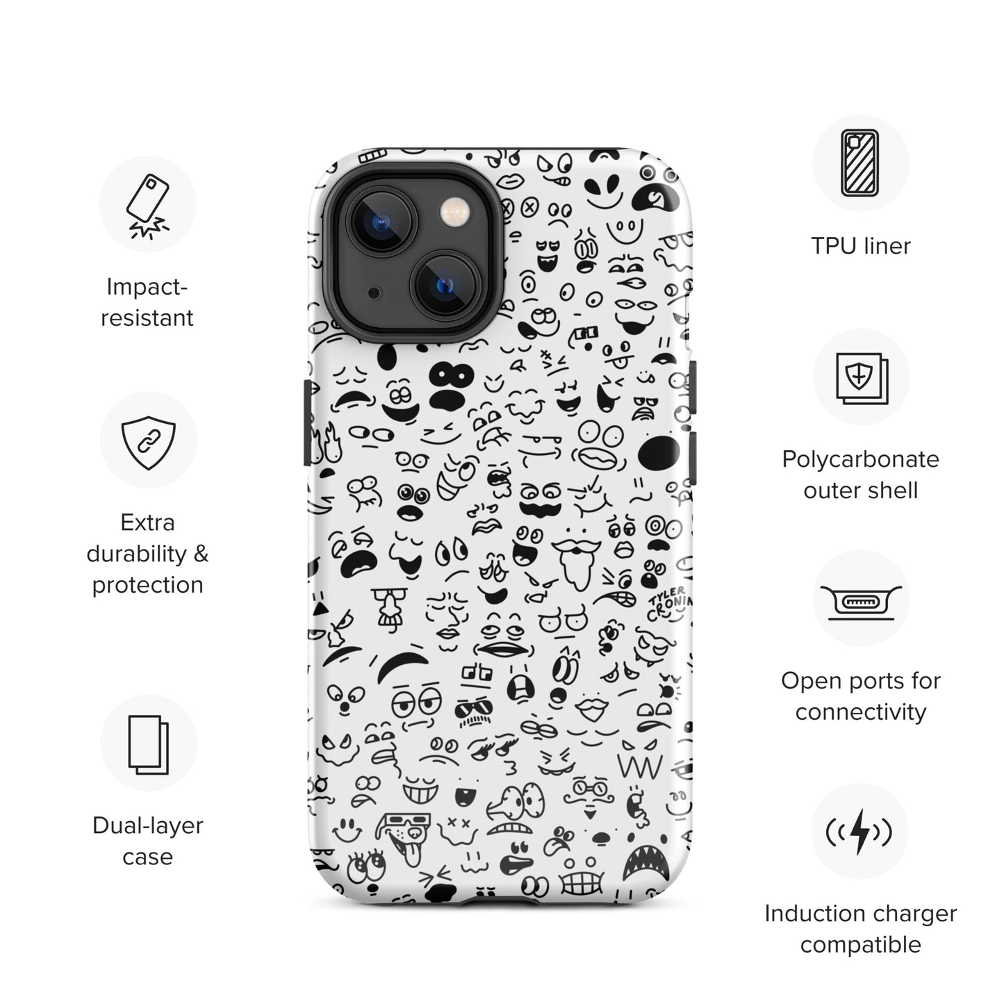 Classic Crowded Mind iPhone Case
