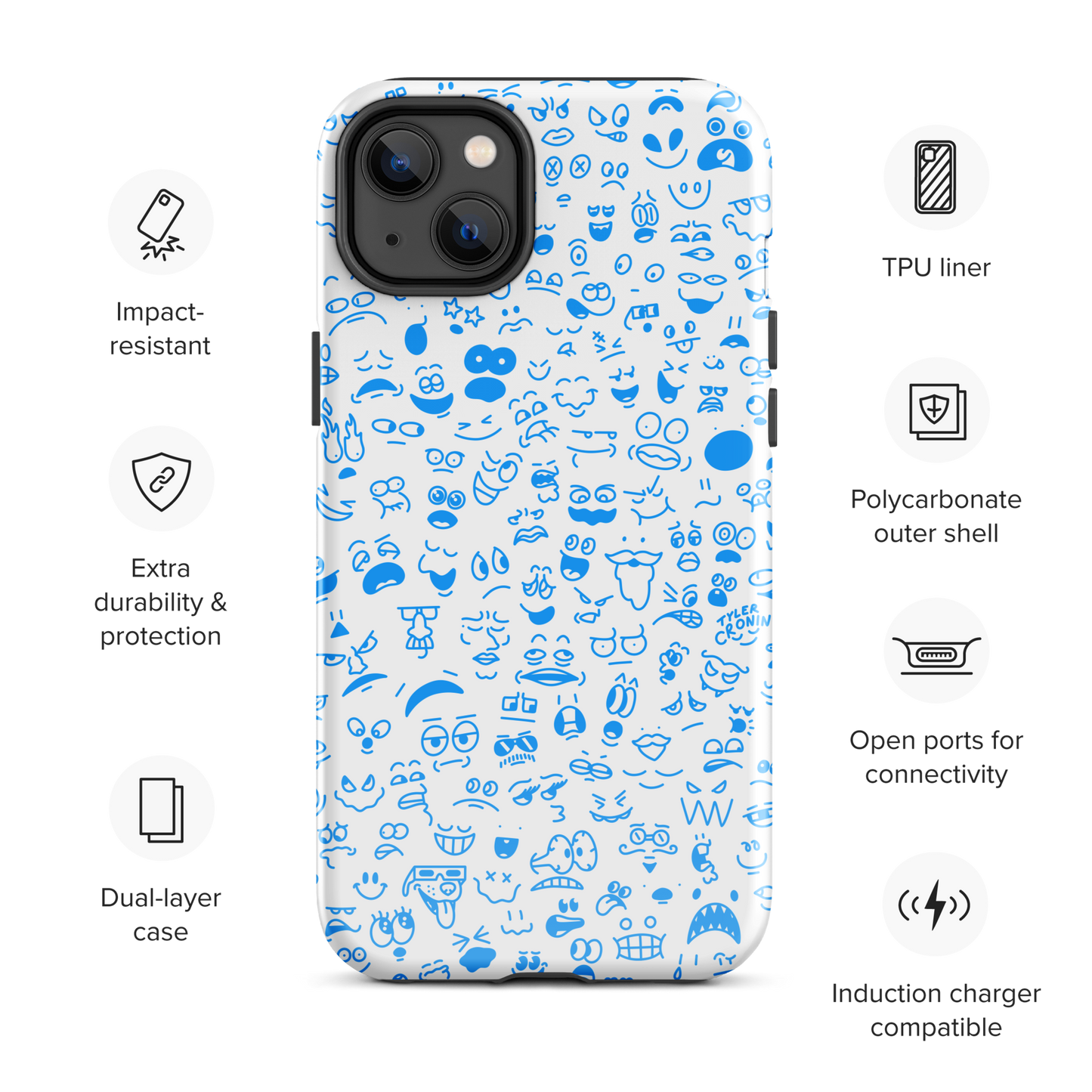 Crowded Mind iPhone Case—Bloo