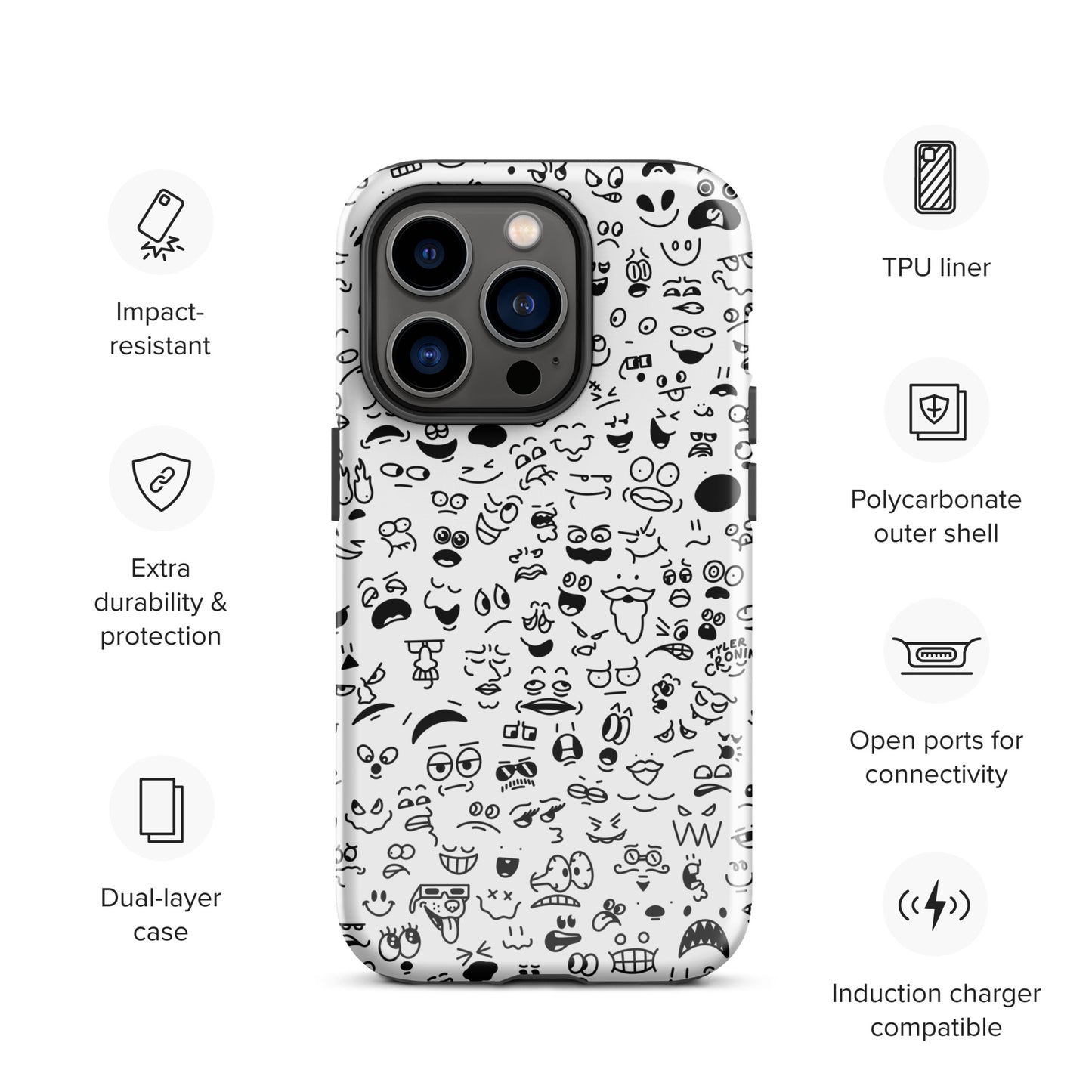Classic Crowded Mind iPhone Case