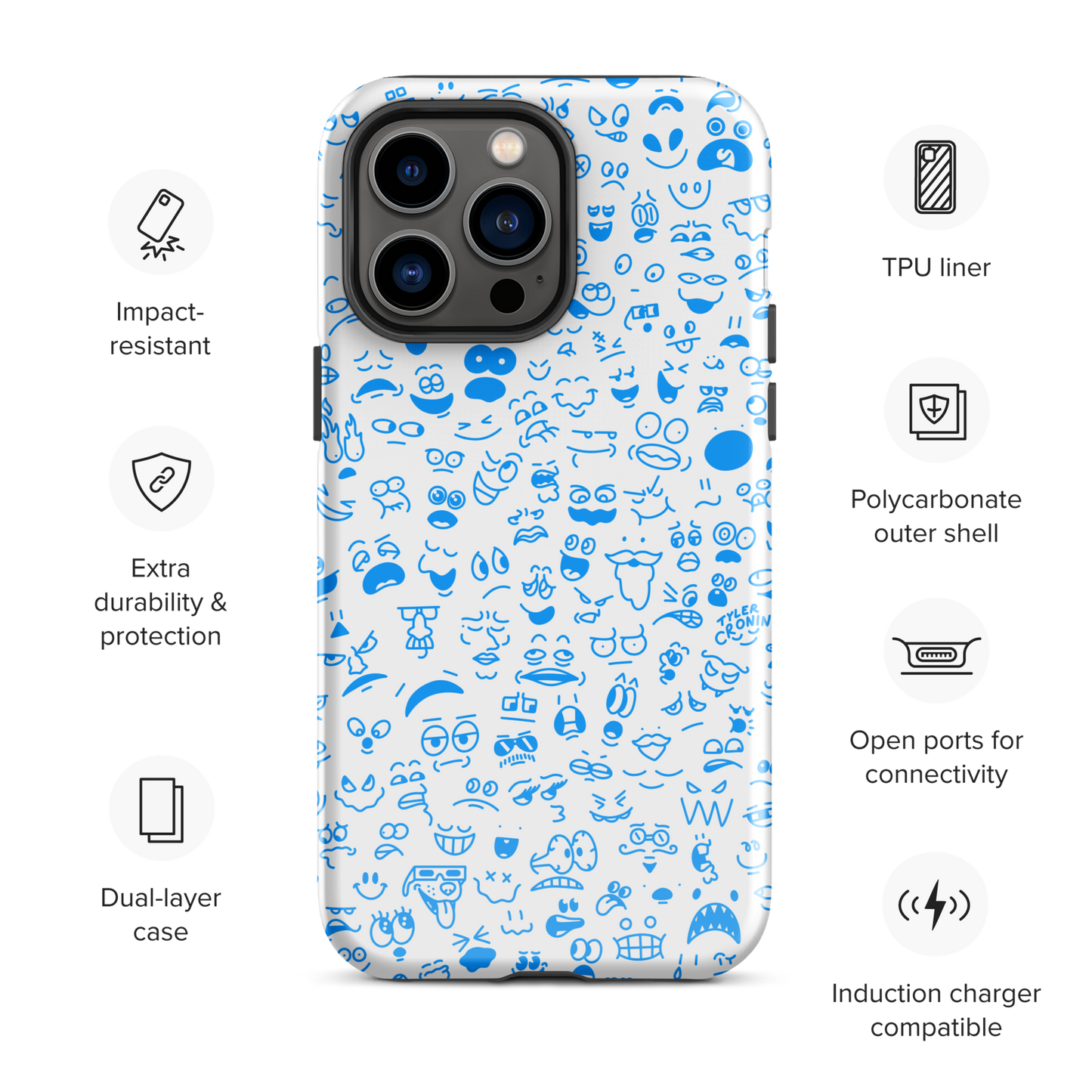 Crowded Mind iPhone Case—Bloo