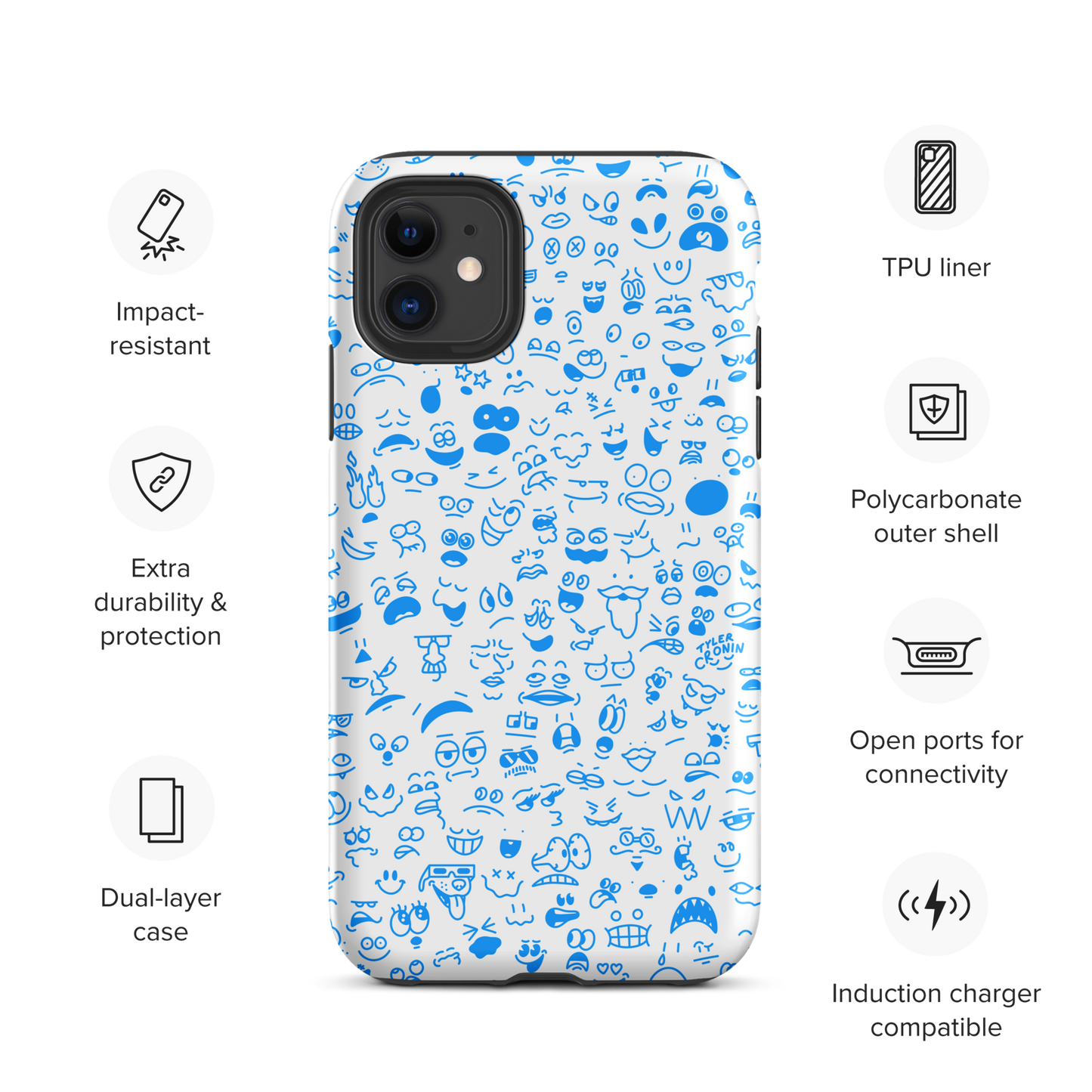 Crowded Mind iPhone Case—Bloo