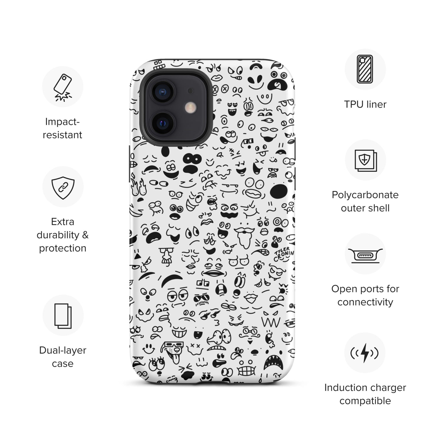 Classic Crowded Mind iPhone Case