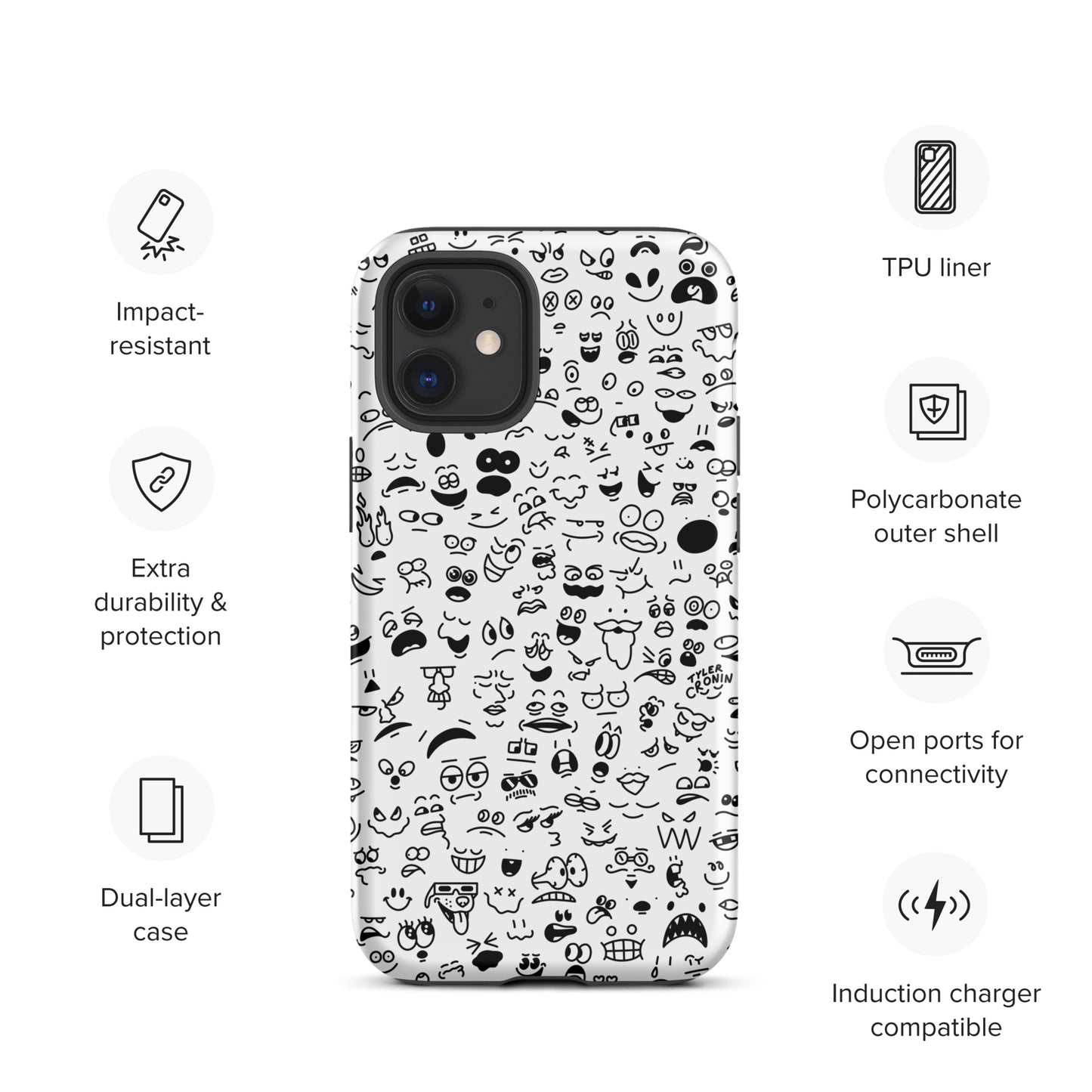 Classic Crowded Mind iPhone Case