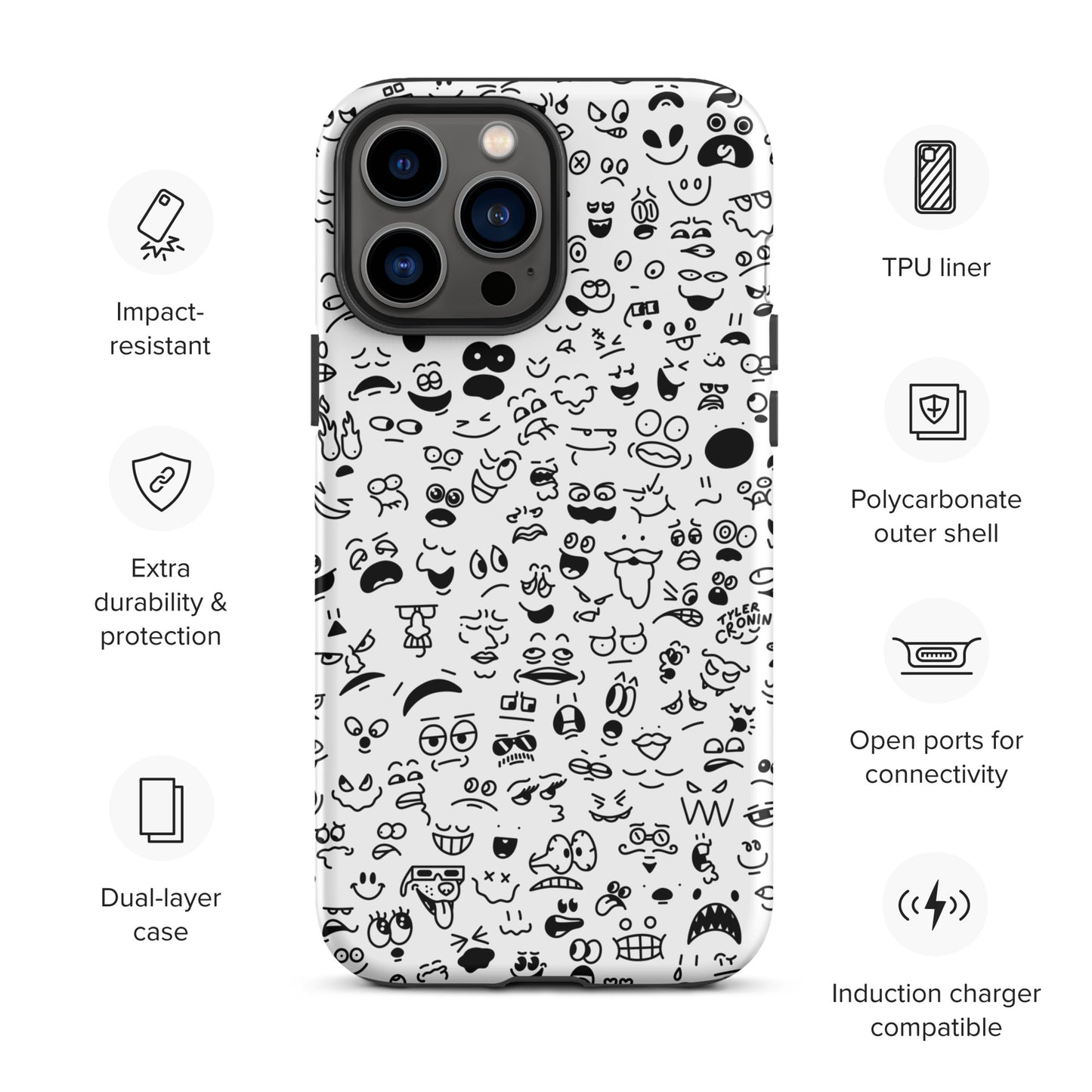 Classic Crowded Mind iPhone Case