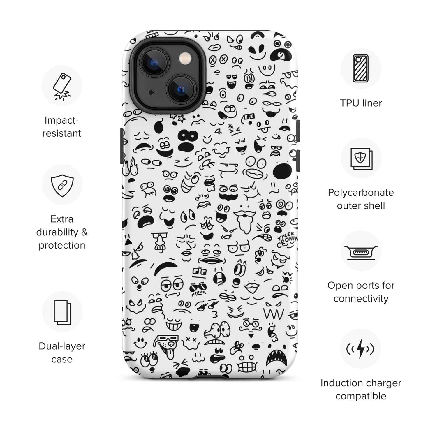 Classic Crowded Mind iPhone Case