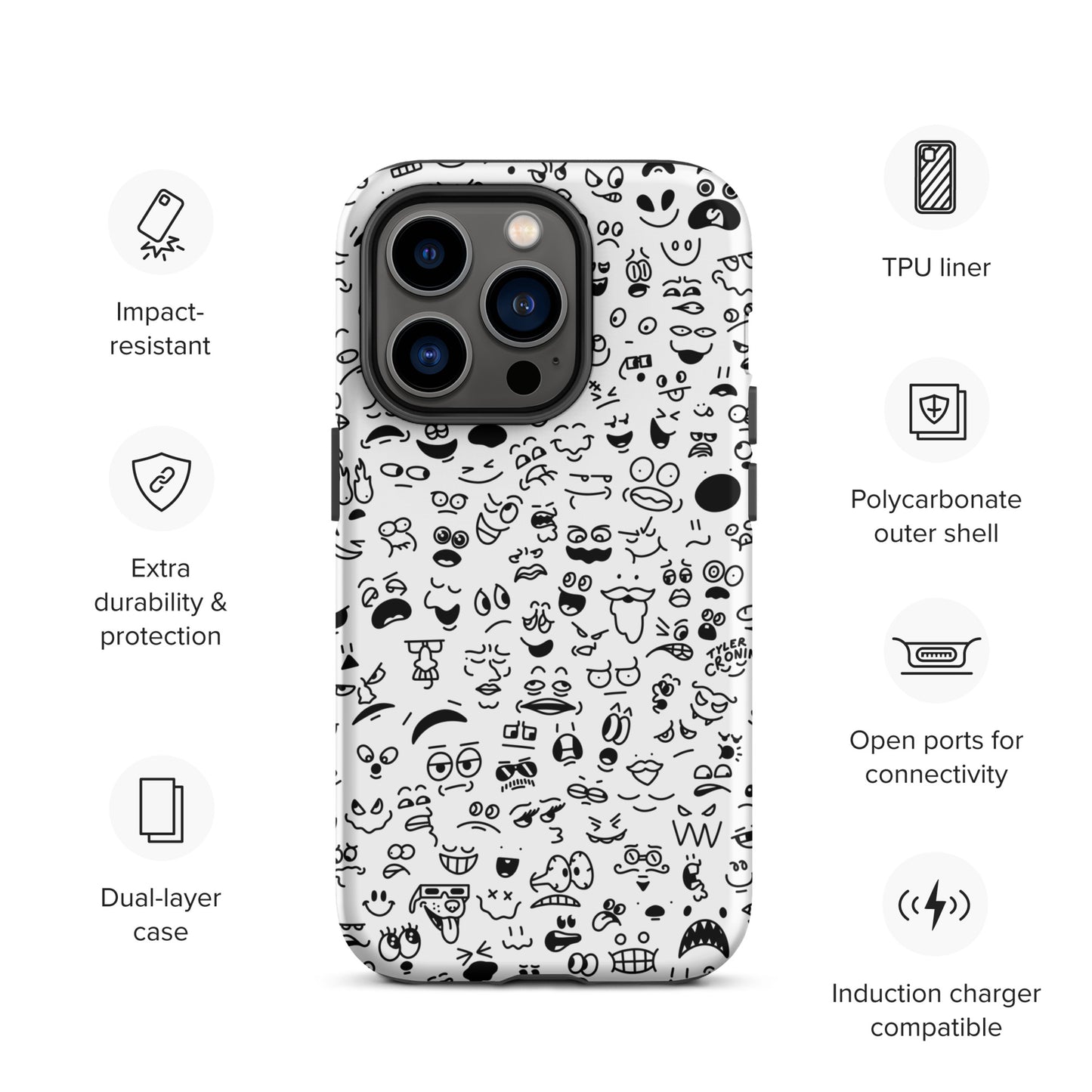 Classic Crowded Mind iPhone Case