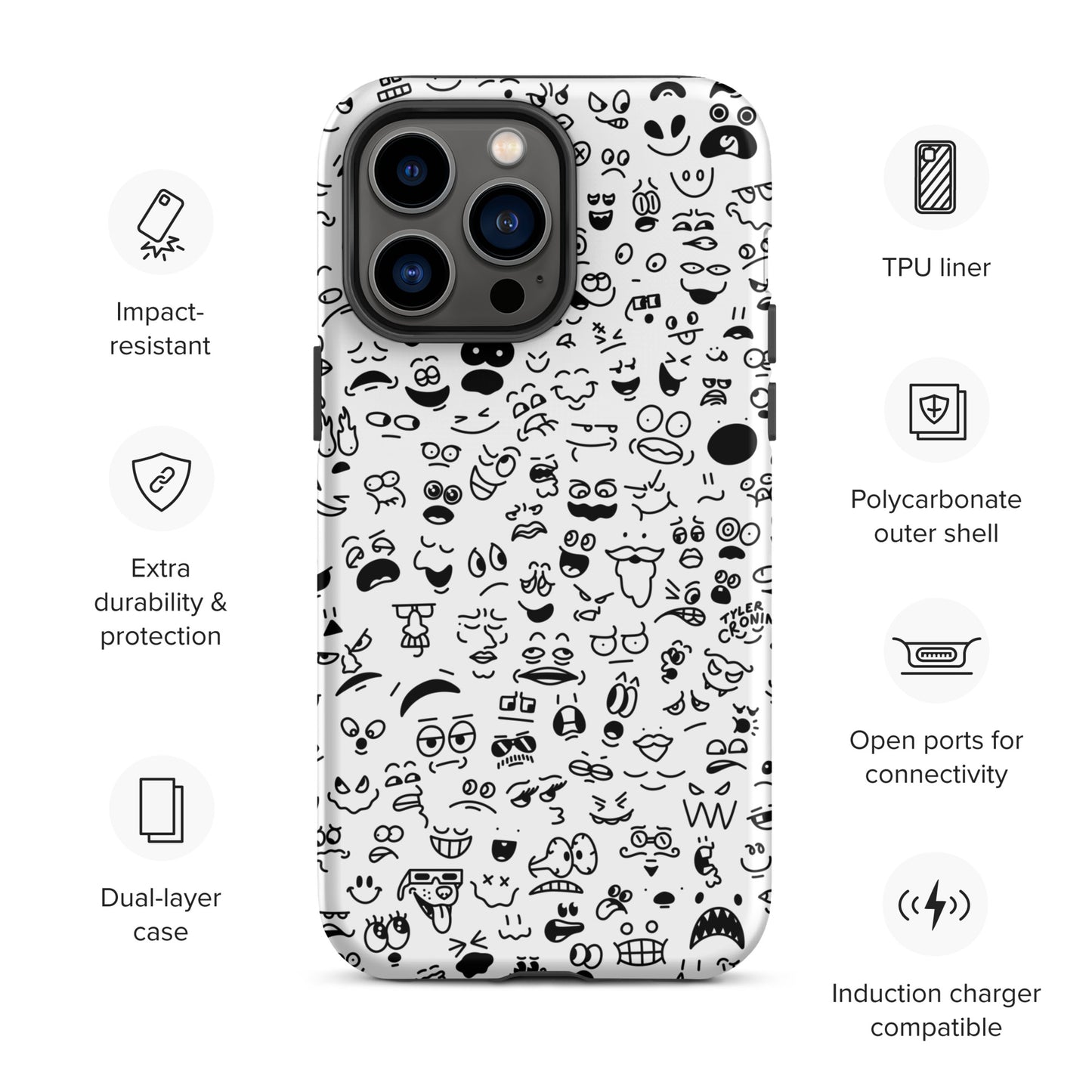 Classic Crowded Mind iPhone Case