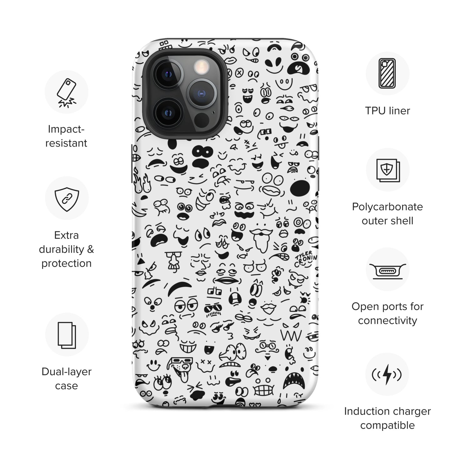 Classic Crowded Mind iPhone Case