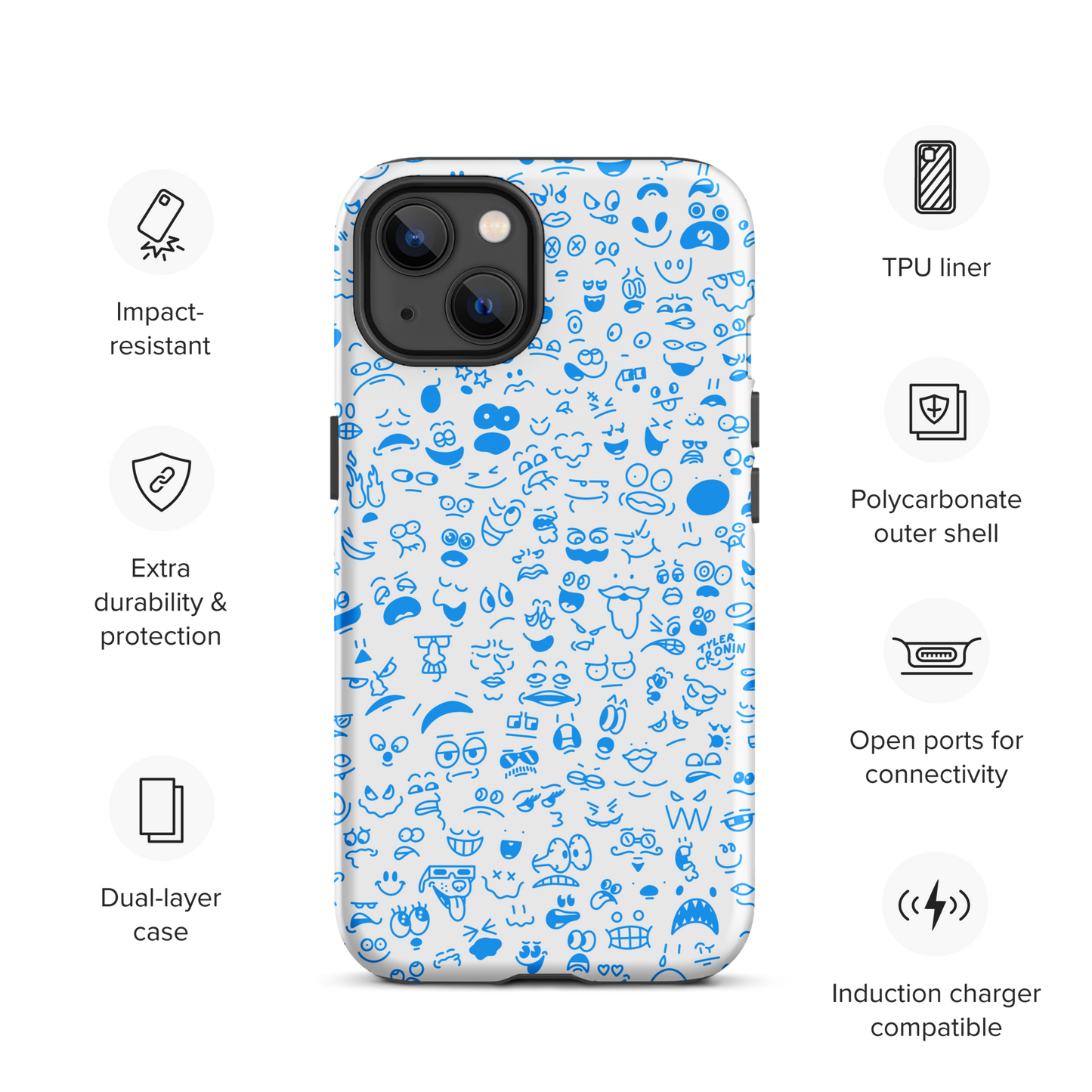 Crowded Mind iPhone Case—Bloo